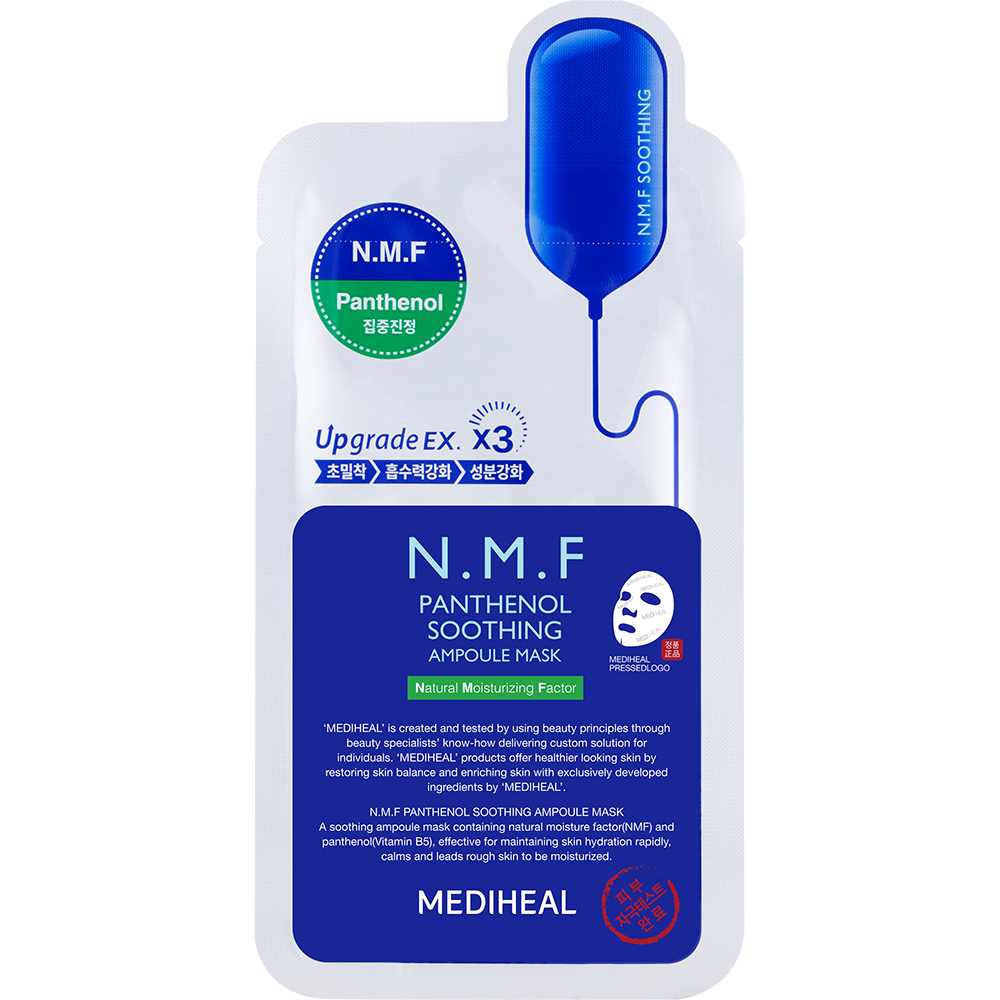 Masca tip servetel calmanta, N.M.F Pantenol Soothing Ampoule Sheet Mask, 27 ml, Mediheal