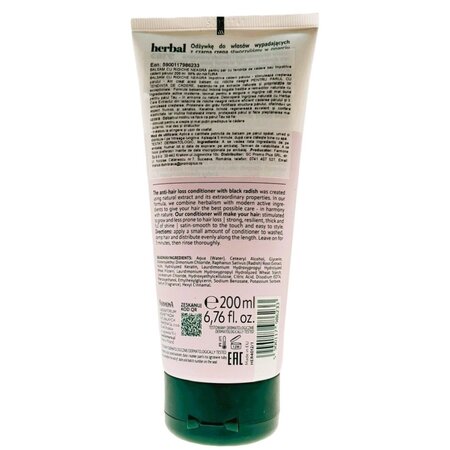 Balsam cu extract de Ridiche Neagra pentru par cu tendinta de cadere Herbal Care, 200 ml, Farmona 709384