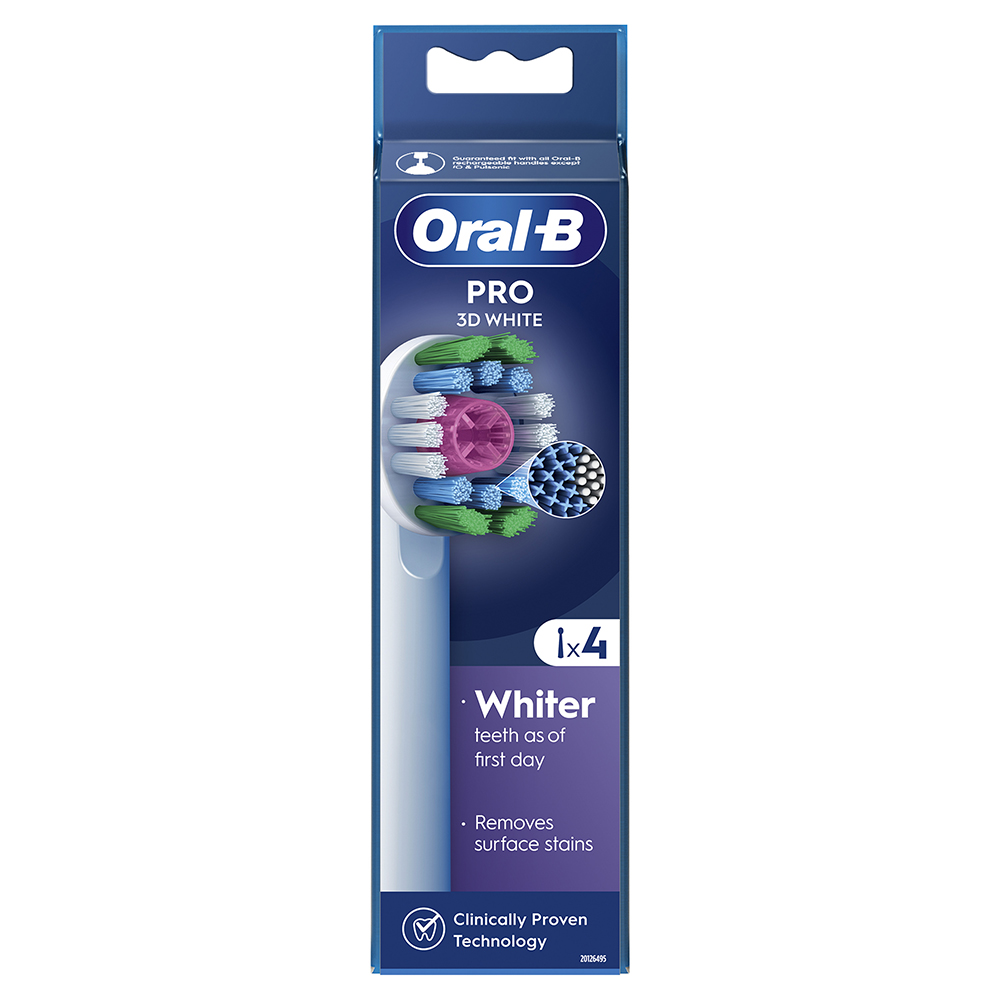 Rezerva periuta de dinti 3D White, 4 bucati, Oral-B