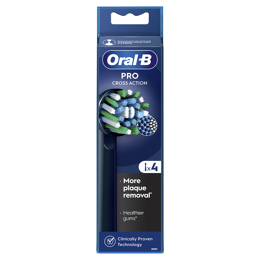 Rezerve periute de dinti electrica negru Cross Action, 4 bucati, Oral-B