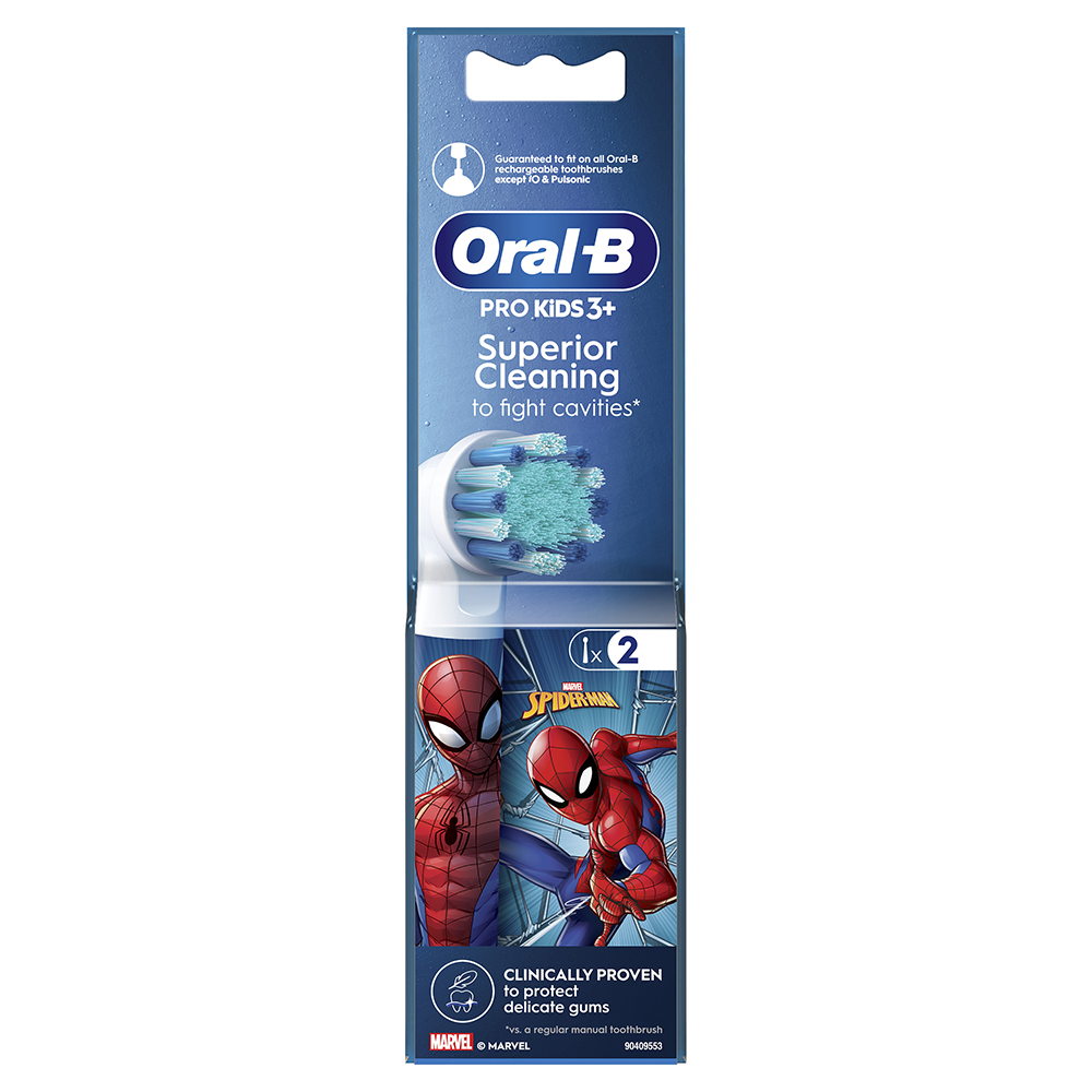 Rezerva periuta de dinti electrica pentru copii Frozen, Spiderman Pro Kids3+, 2 bucati, Oral-B