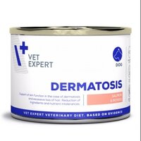 Hrana umeda dietetica pentru caini cu somon si cartofi Dermatosis, 200 g, Vetexpert