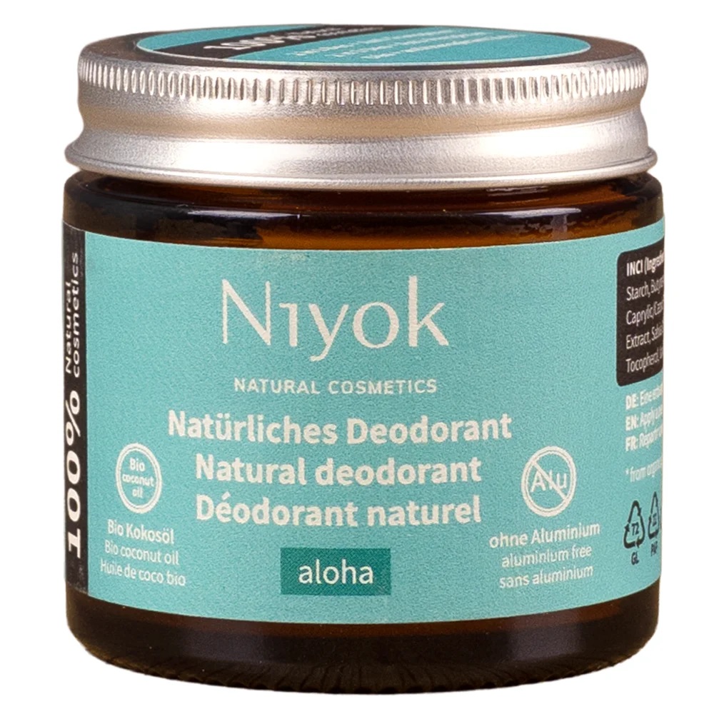 Deodorant si antiperspirant natural tip crema Aloha, 40 ml, Niyok