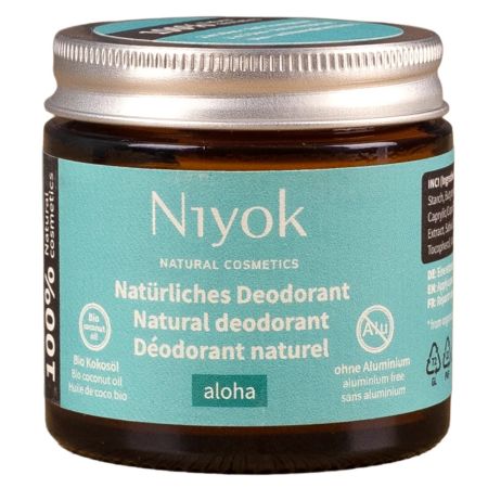 Deodorant si antiperspirant natural tip crema Aloha, 40 ml, Niyok
