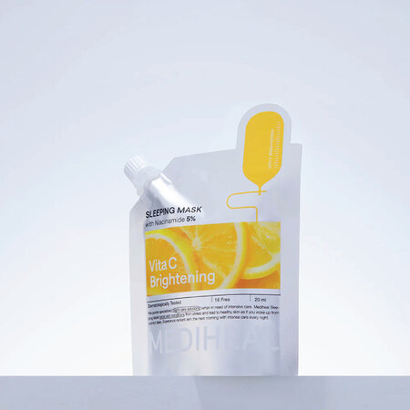 Masca de noapte iluminatoare, Vita C Brightening Sleeping Mask, 20 ml, Mediheal 709441