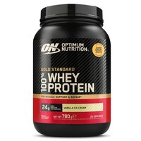 Pudra proteica din zer cu aroma de inghetata de vanilie 100% Whey Gold Standard, 780 g, Optimum Nutrition