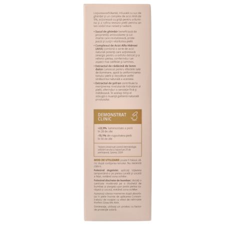 Lotiune exfolianta si iluminatoare cu ghimbir si 5% AHA Perfect Glow, 150 ml, Viorica 709523