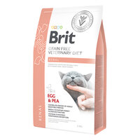 Hrana uscata cu ou si mazare pentru pisici Renal, 2 Kg, Brit