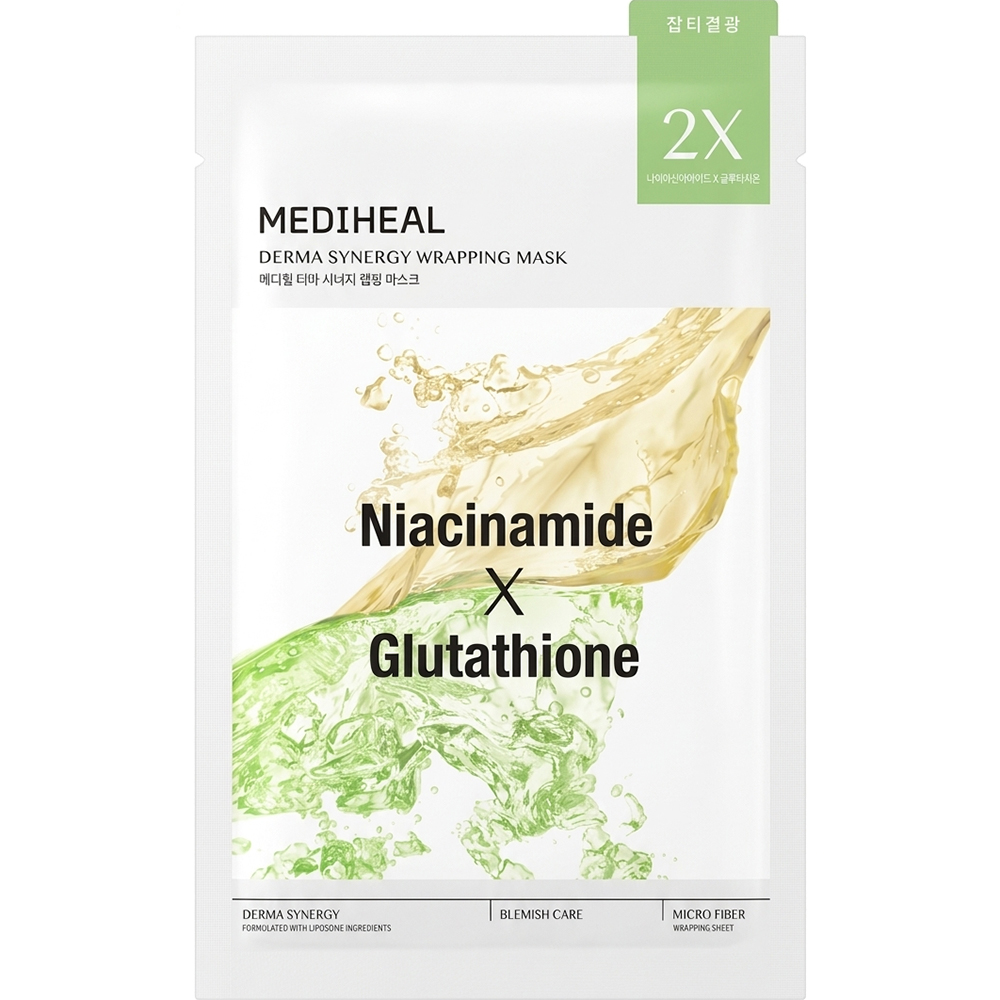 Masca tip servetel, Derma Synergy Niacinamide X Glutathione, 25 ml, Mediheal