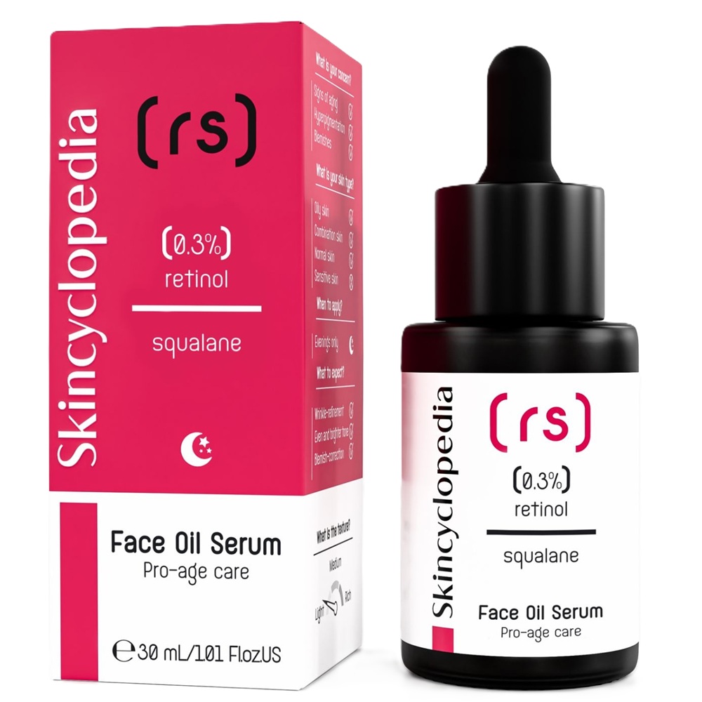 Ser anti-rid cu 0.3% retinol si squalane RS, 30 ml, Skincyclopedia