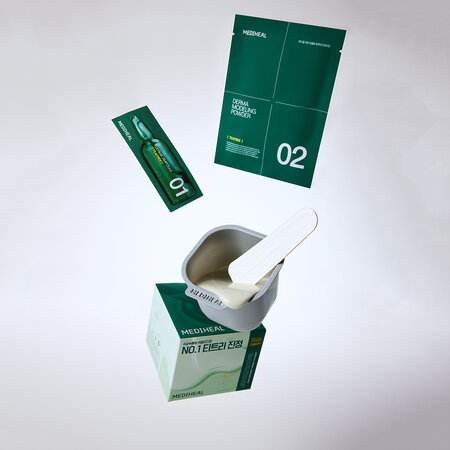 Masca faciala in doua etape, Teatree Calming Derma Modeling Pack, 28 gr + 2 ml, Mediheal 709749
