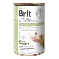 Hrana umeda pentru caini cu miel si mazare Diabetes, 400 g, Brit