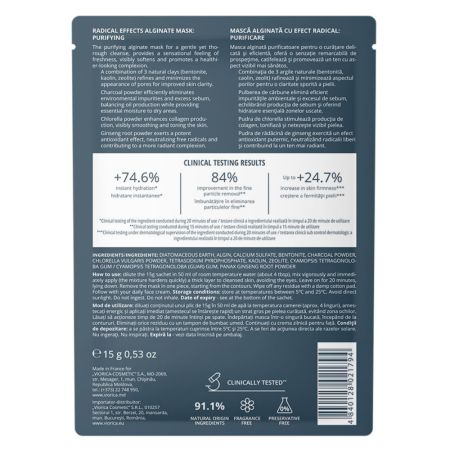 Masca alginata pentru purifierea tenului Radical Effects, 15 g, Viorica 709848