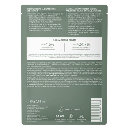 Masca alginata anti-age pentru fata Radical Effects, 15 g, Viorica 709851