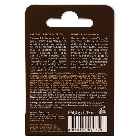 Balsam nutritiv de buze, 4.4 g, Viorica 709856