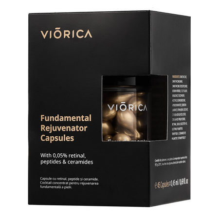 Ser concentrat cu retinal, peptide si ceramide, 45 capsule twist-off, Viorica 709879