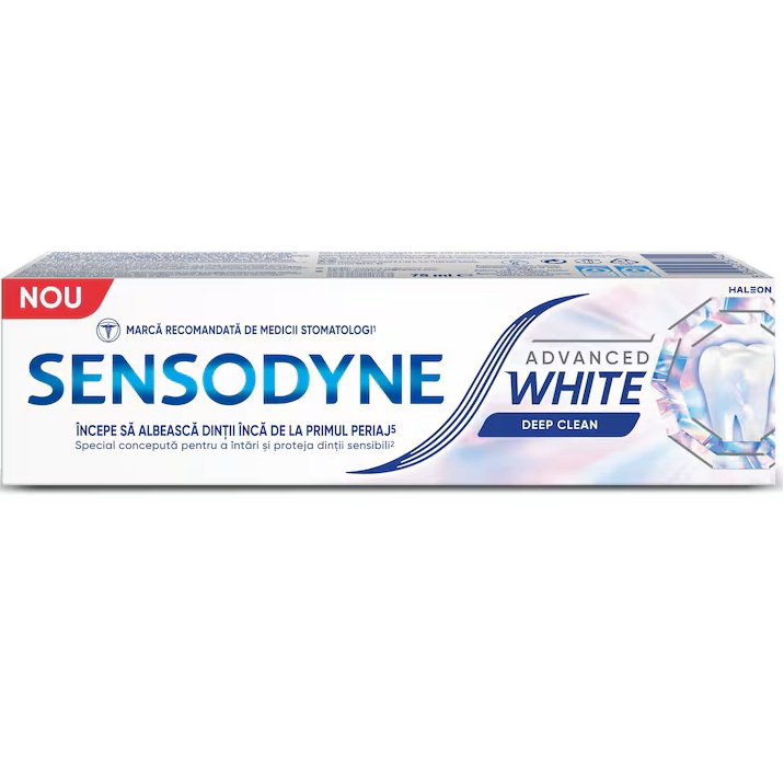 Pasta de dinti pentru albire Advance White Deep Clean, 75 ml, Sensodyne