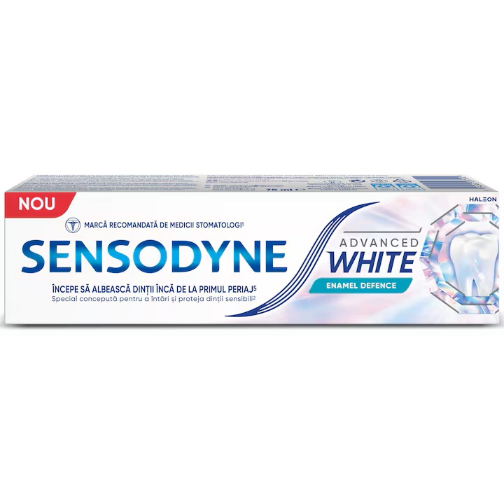 Pasta de dinti pentru albire Advance White Enamel Defence, 75 ml, Sensodyne