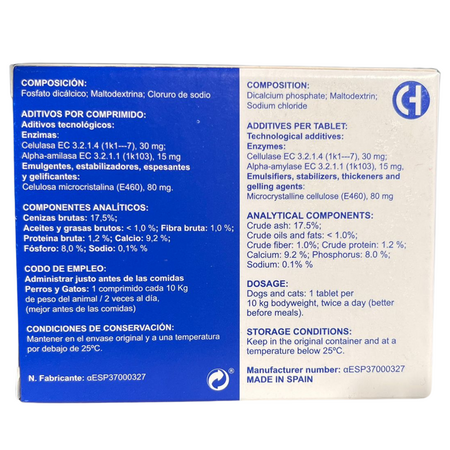 Supliment digestiv enzimatic pentru caini si pisici Pancreazim, 60 comprimate, Chemical Iberica 709965