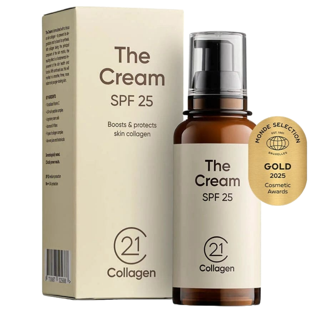 Crema hidratanta cu colagen si protectie solara SPF 25 21 Collagen, 50 ml, Viorica