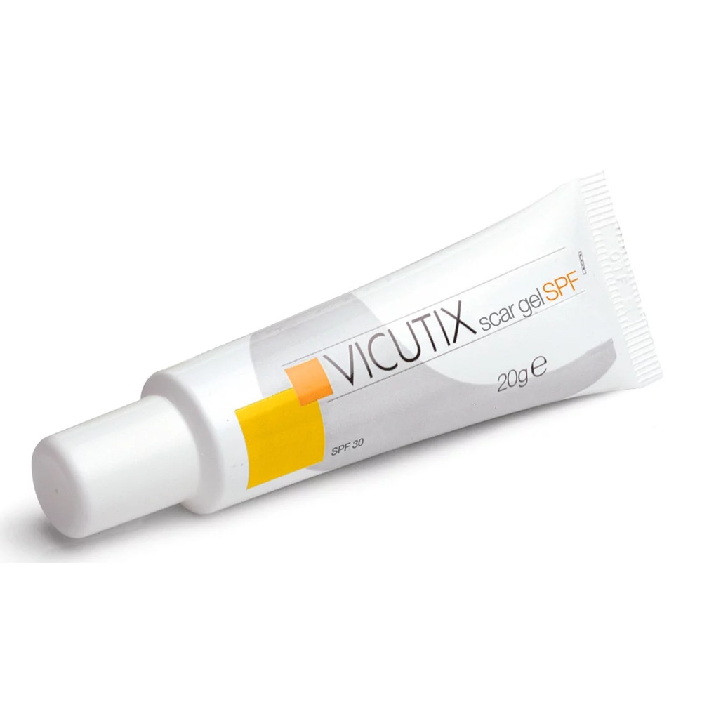 Gel cicatrizant pe baza de dimeticona cu factor de protectie SFP 30, 20 g, Vicutix