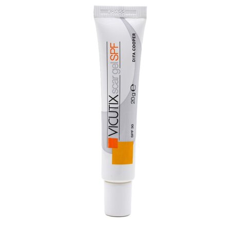 Gel cicatrizant pe baza de dimeticona cu factor de protectie SFP 30, 20 g, Vicutix 717810