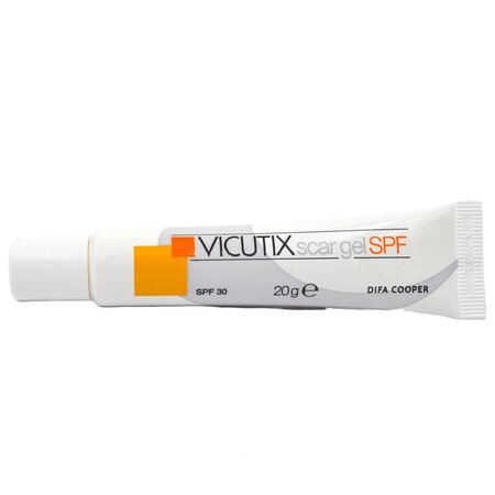 Gel cicatrizant pe baza de dimeticona cu factor de protectie SFP 30, 20 g, Vicutix 717812