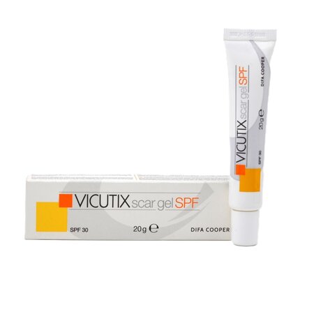 Gel cicatrizant pe baza de dimeticona cu factor de protectie SFP 30, 20 g, Vicutix