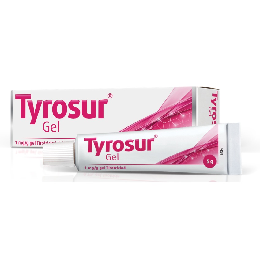 Gel cu antibiotic local, 1mg/g, 5 g, Tyrosur