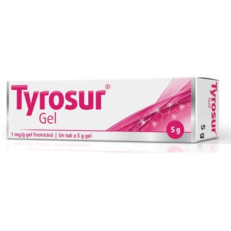 Gel cu antibiotic local, 1mg/g, 5 g, Tyrosur 710392