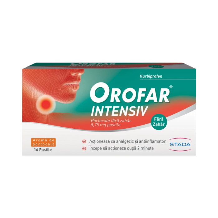 Orofar Intensiv Portocale, 8.75 mg, 16 pastile, Stada
