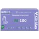 Manusi din nitril nepudrate de unica folosinta violet, marimea M, 100 bucati, Kid-Man 710807