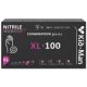 Manusi din nitril nepudrate de unica folosinta negre, marimea XL, 100 bucati, Kid-Man 710835