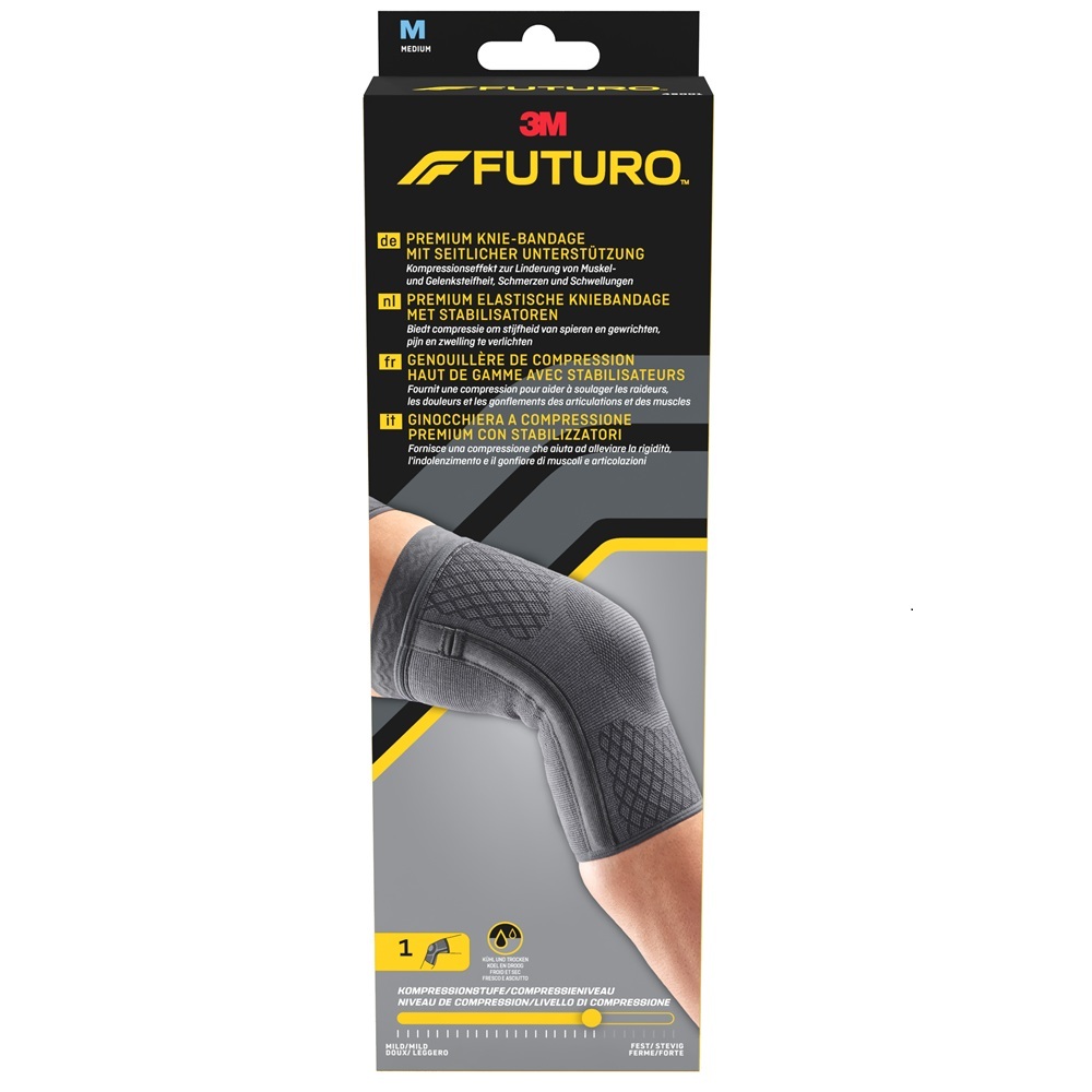 Genunchiera de compresie Premium cu stabilizator dual, Marimea M, 1 bucata, Futuro