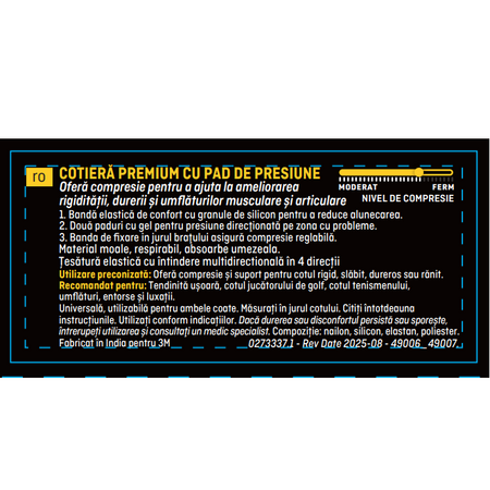 Cotiera de compresie Premium cu pad de presiune, Marimea L/XL, 1 bucata, Futuro 711042