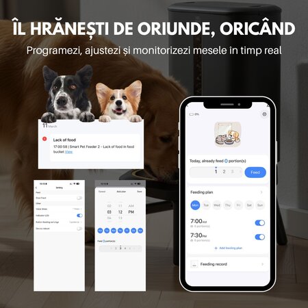 Hranitor automat smart pentru caini si pisici Titan, 1 bucata, Shaw 711128
