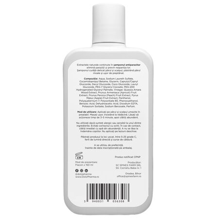 Sampon antiparazitar, 150 ml, Dotz Pharma 711149