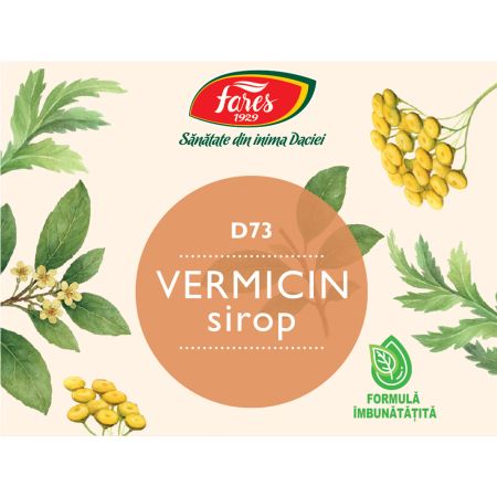 Sirop din plante medicinale Vermicin D73, 250 ml, Fares 711235