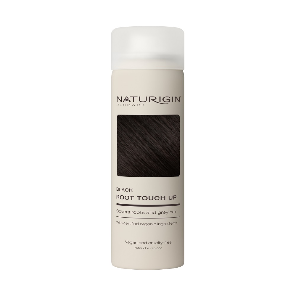 Spray pentru acoperirea temporara a parului alb la radacina Root Touch Up Black, 75 ml, Naturigin