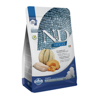Hrana uscata cu cod, dovleac si pepene galben pentru caini Puppy Medium and Maxi Ocean N&D, 2.5 kg, Farmina