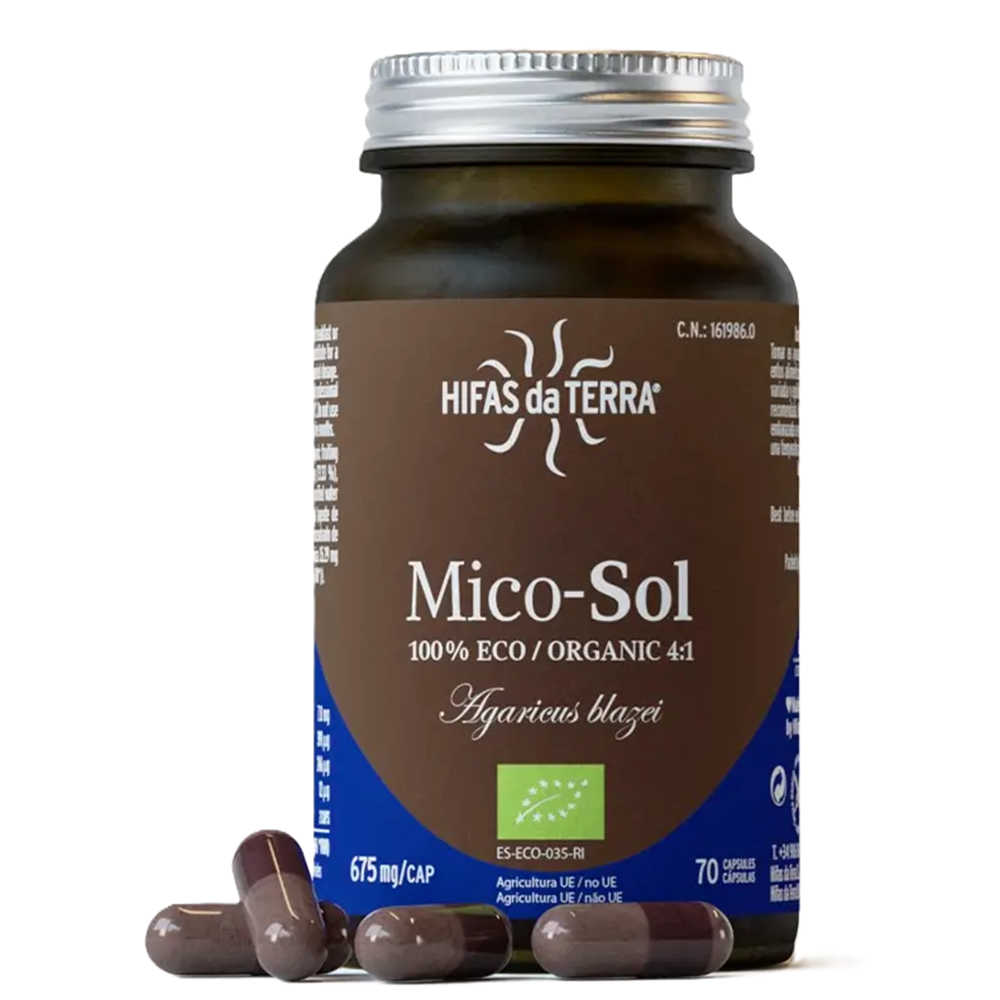 Extract din ciuperci Agaricus Blazei Mico Sol, 70 capsule, Hifas da Terra