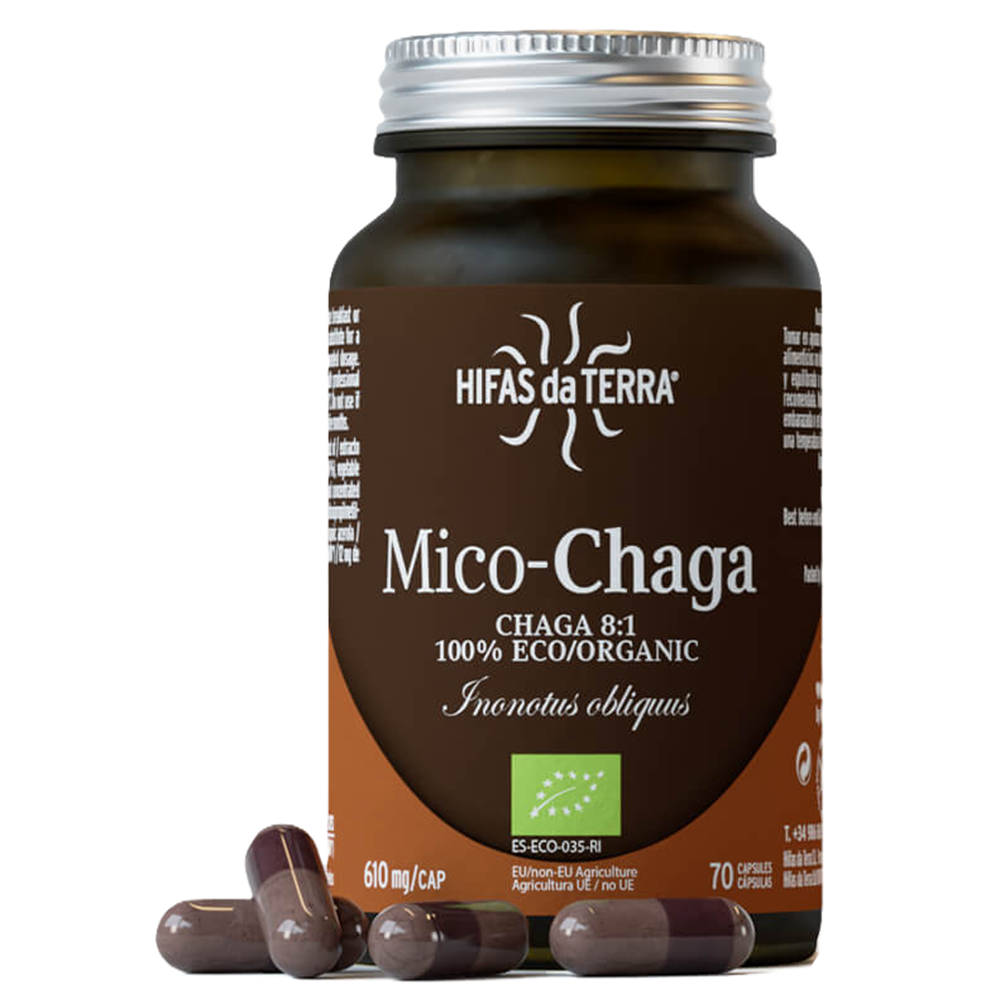 Extract din ciuperci Inonotus Obliquus Mico Chaga, 70 capsule, Hifas da Terra
