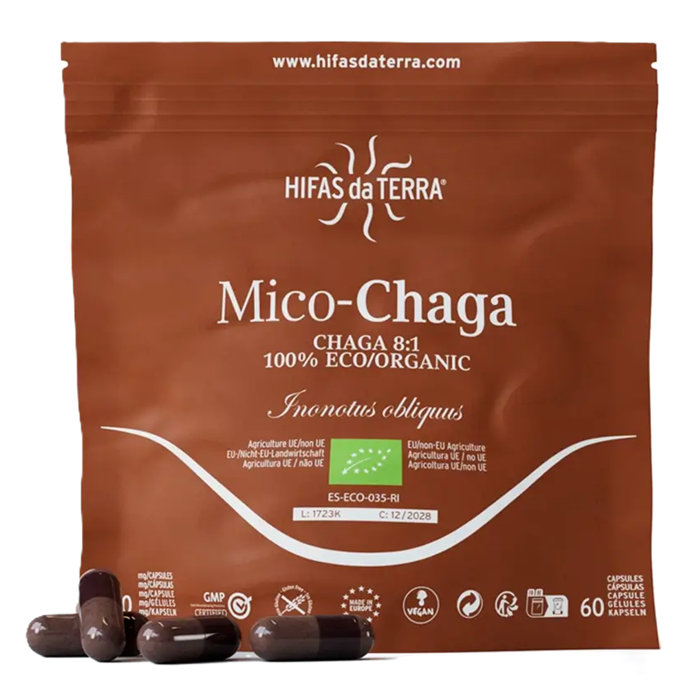 Extract din ciuperci Inonotus Obliquus Mico Chaga, 60 capsule, Hifas da Terra