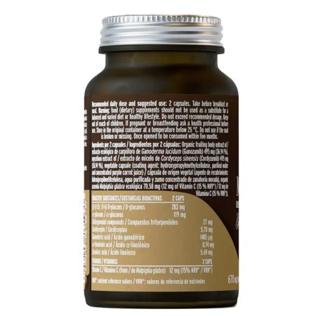 Extract din ciuperci reishi si cordyceps Mico Vir, 70 capsule, Hifas da Terra 711824