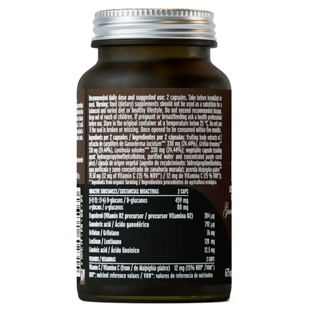 Extract din ciuperci shiitake, maitake si reishi Mico Mix, 70 capsule, Hifas da Terra 711844