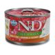 Hrana umeda cu hering si nuca de cocos pentru caini adulti Adult Mini Quinoa Skin and Coat N&D, 140 g, Farmina 711912
