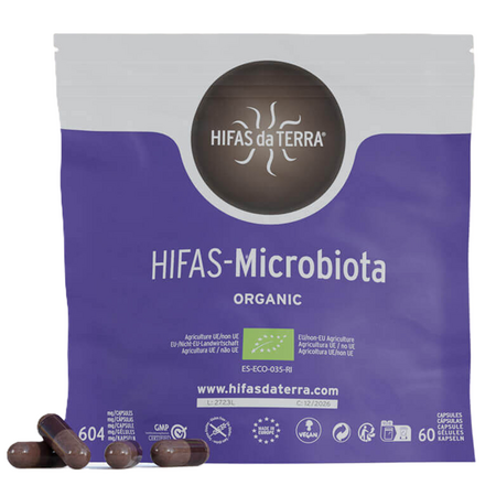 Extract din ciuperci reishi, coama de leu, pleurotus si shiitake Hifas Microbiota, 60 capsule, Hifas da Terra