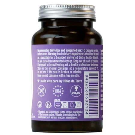 Extracte din ciuperci, minerale, vitamine si probiotice Papilozumib, 30 capsule, Hifas da Terra 711992
