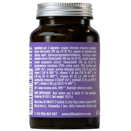 Extracte din ciuperci, minerale, vitamine si probiotice Papilozumib, 30 capsule, Hifas da Terra 711991