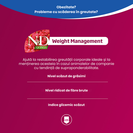 Hrana umeda cu carne de miel pentru caini N&D Weight Management, 140 g, Farmina 712004